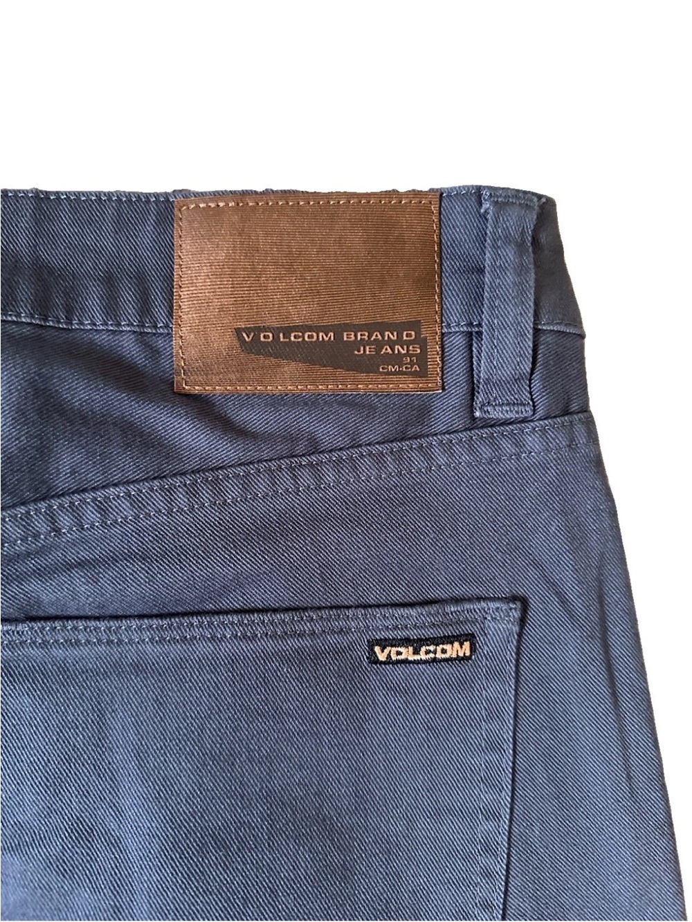 Volcom Mens Vorta Modern Straight Stretch Denim Gray Jeans Slim Fit 31X29